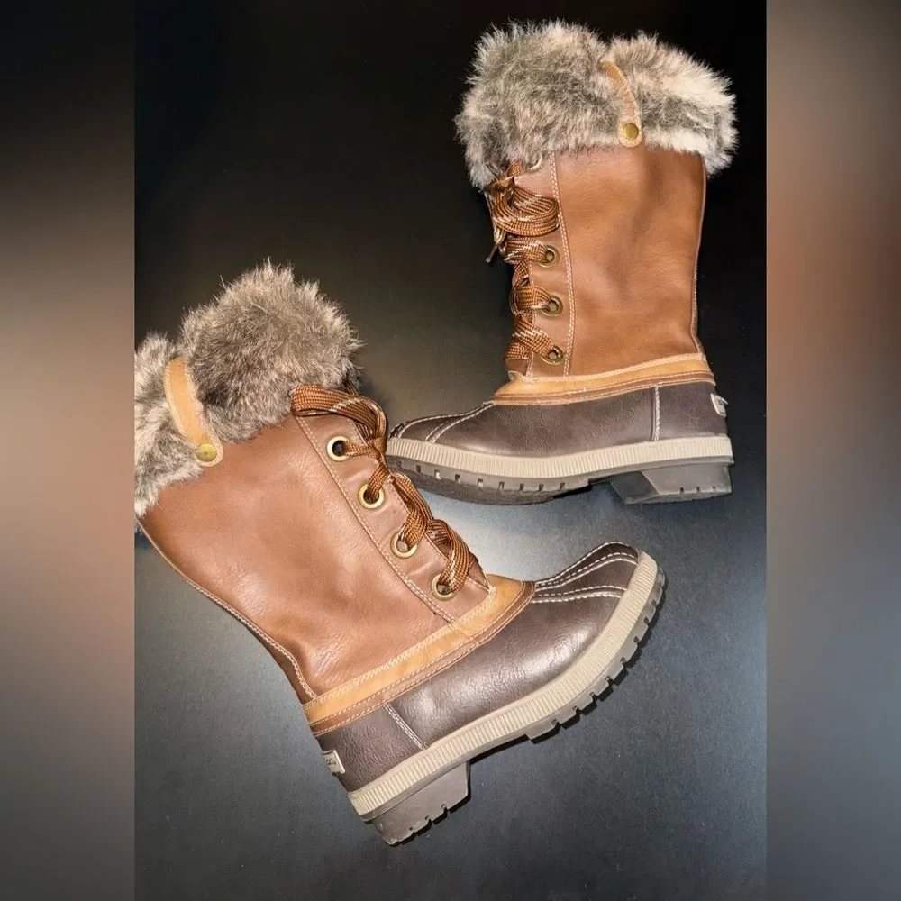 London Fog Women’s Melton Winter Boots Size 6 EUC